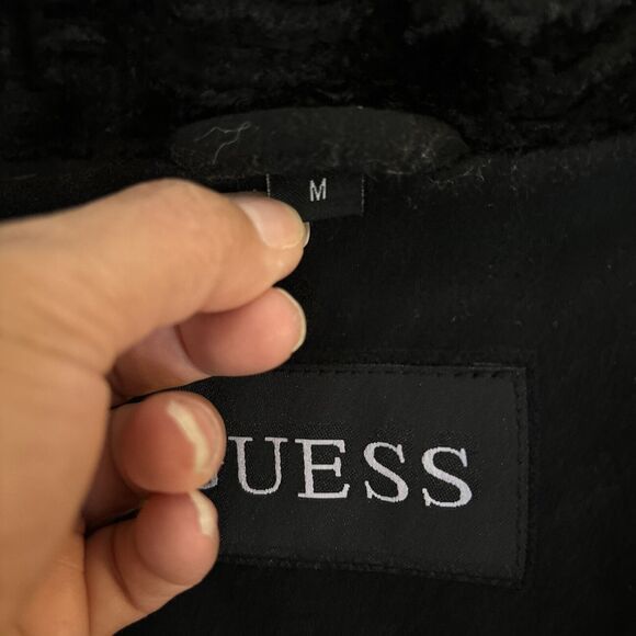 Guess Womens M Wool Blend Faux Lined Mid Length Classic Coat timeless - Picture 11 of 16